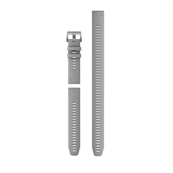 Garmin® QuickFit®-Armband 22 mm Silikon Hellgrau + Verlängerungsarmband XXL G1