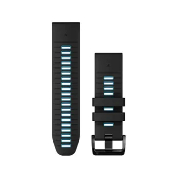 Garmin® QuickFit®-Armband 26 mm Silikon Schwarz/Zirrusblau Mk1 Mk2 Mk2i Mk3i-51mm