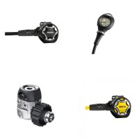Mares DUAL 15X Atemregler 1. Stufe + 2. Stufe + Octopus + Finimeter