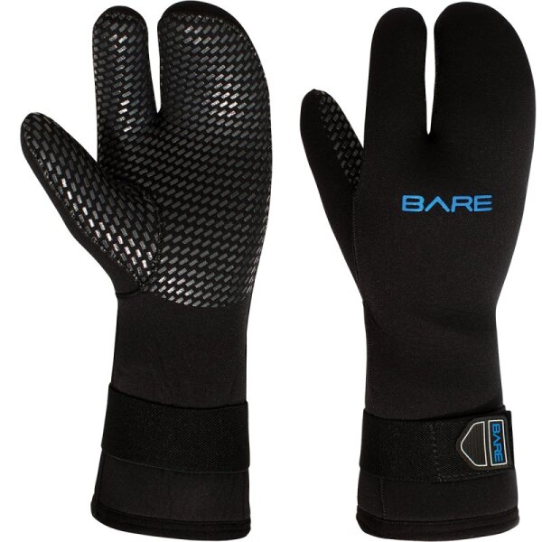 Bare 7mm 3-Finger Mitt, Black