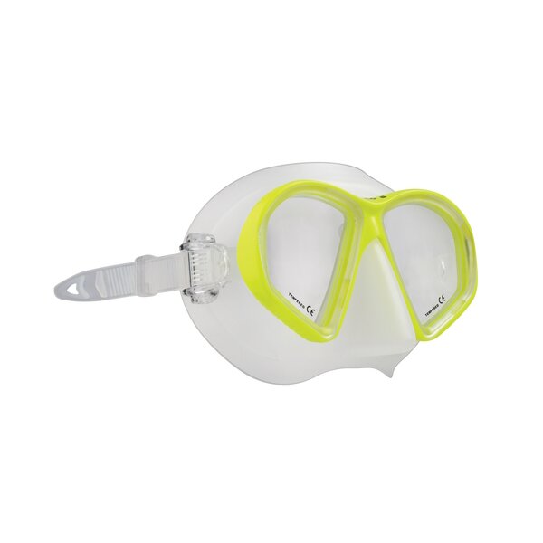 OCEANIC ENZO Freediving Apnoe Maske, Gelb / Klar