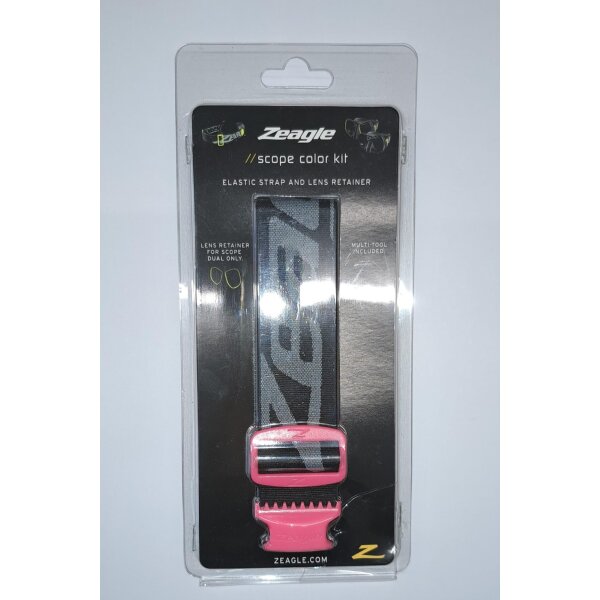Zeagle Scope Elastik-Maskenband Farb-Kits pink ELASTIC STRAP PINK COLOR KIT